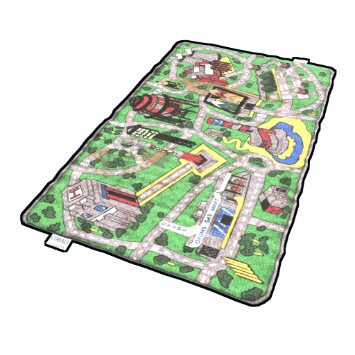 rust island car rug rust