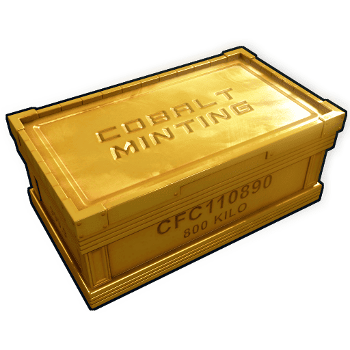 minted gold large box rust